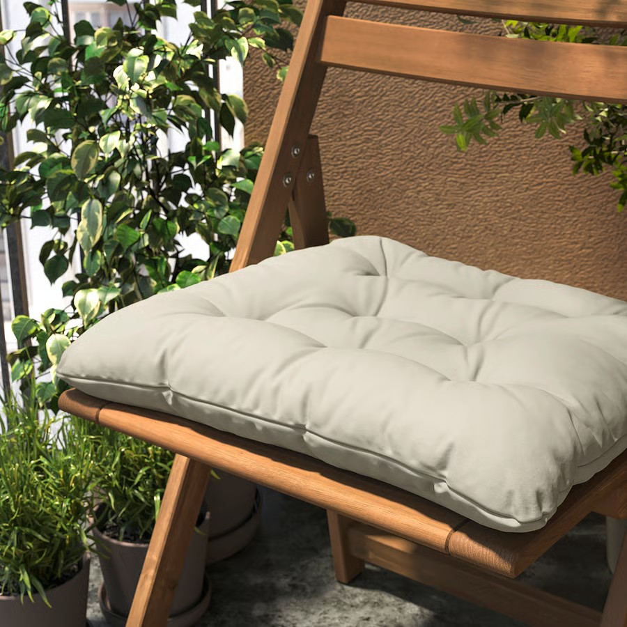 IKEA  Cojín silla de exterior, Beige grisáceo (44x44cm) KUDDARNA