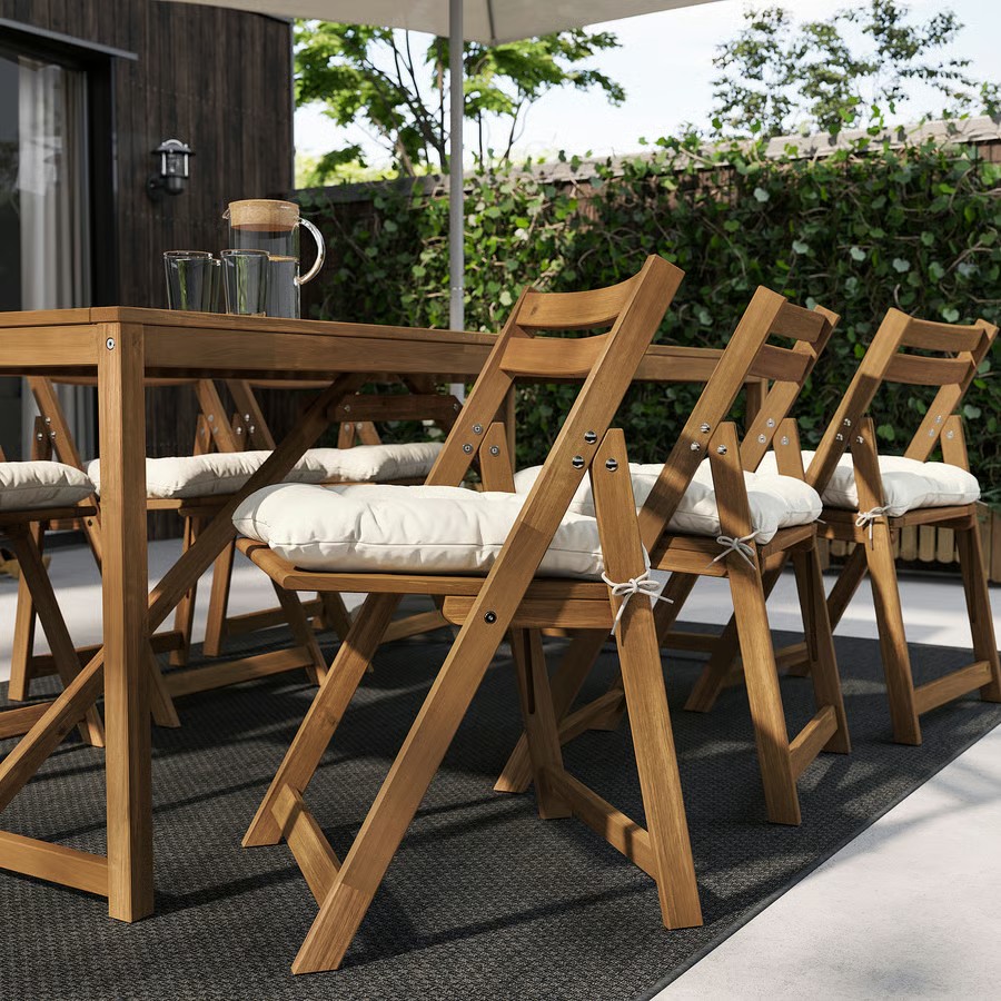 IKEA  Cojín silla de exterior, Beige grisáceo (44x44cm) KUDDARNA