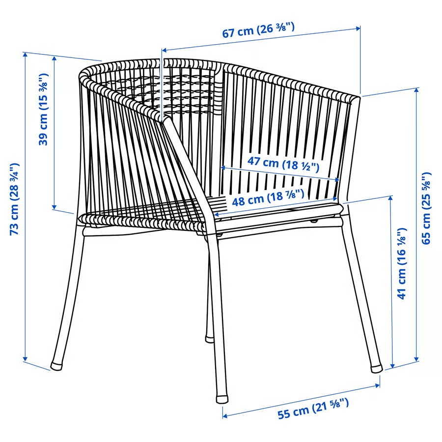 IKEA Silla con reposabrazos exterior SEGERÖN