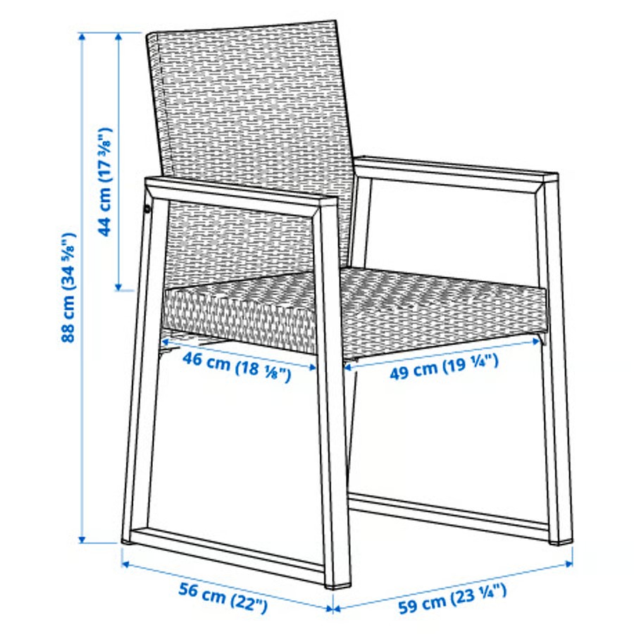 IKEA Silla jardín, Marrón VÄRMANSÖ