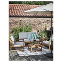 IKEA Sillón de exterior, tinte Marrón claro NÄMMARÖ