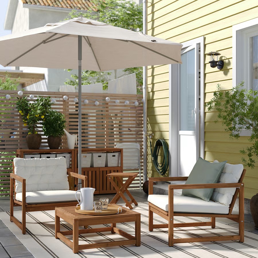 IKEA Sillón de exterior, tinte Marrón claro NÄMMARÖ