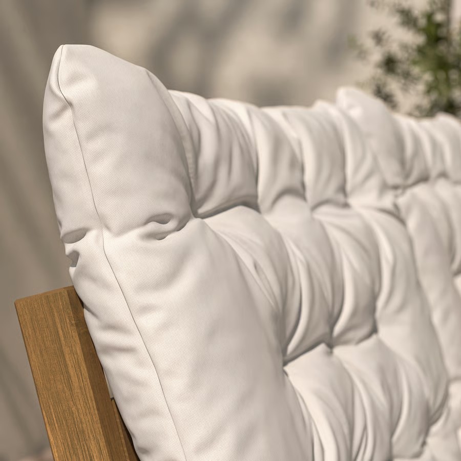 IKEA Cojín respaldo de exterior, Beige grisáceo (62x44cm) KUDDARNA