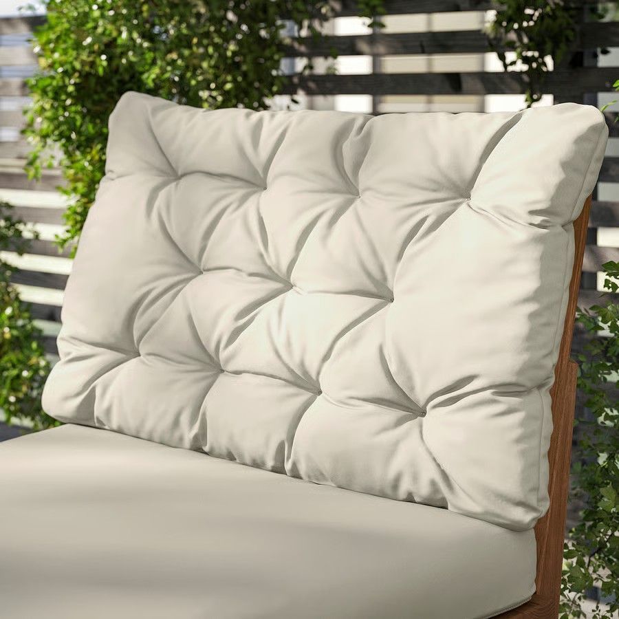 IKEA Cojín respaldo de exterior, Beige grisáceo (62x44cm) KUDDARNA