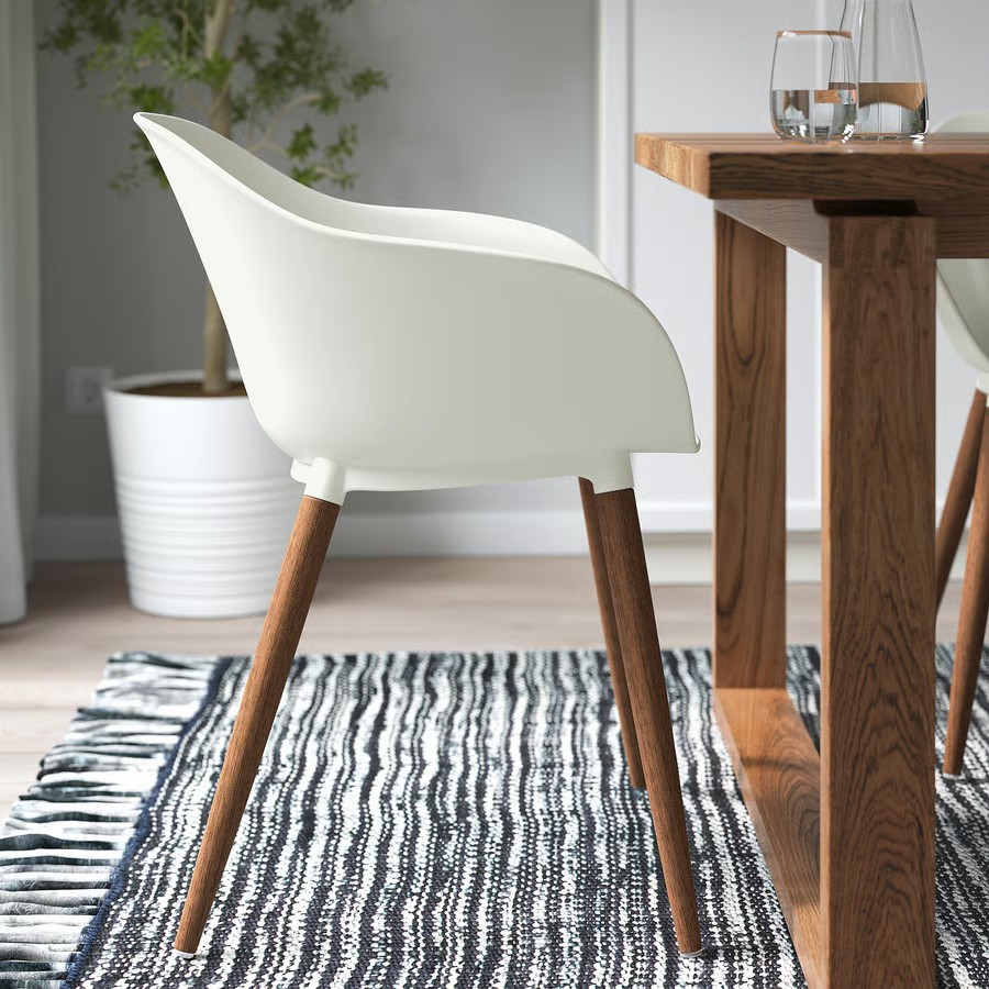 IKEA Silla con reposabrazos, Blanco GRÖNSTA