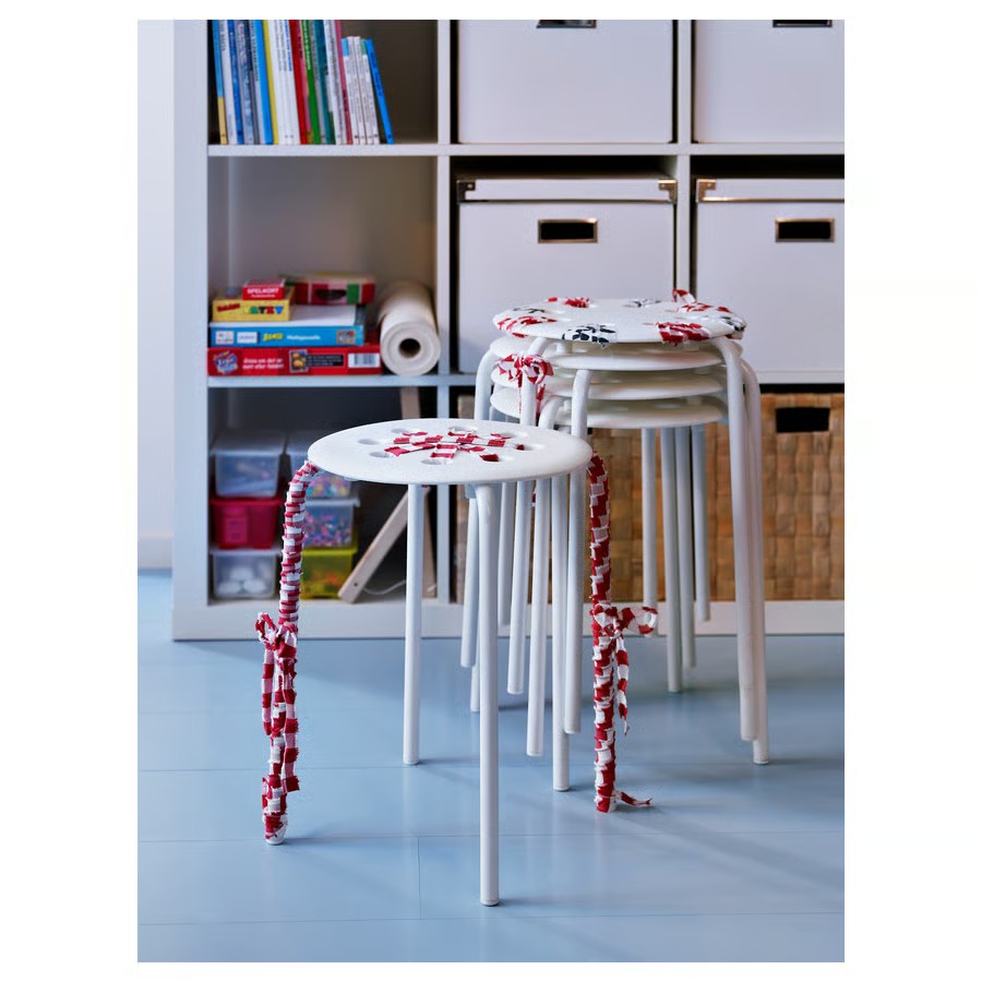 IKEA Taburete, Blanco (45cm) MARIUS