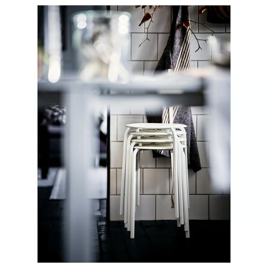 IKEA Taburete, Blanco (45cm) MARIUS