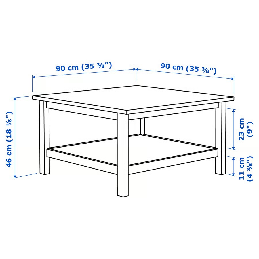 IKEA Mesa de centro (90x90cm) HEMNES