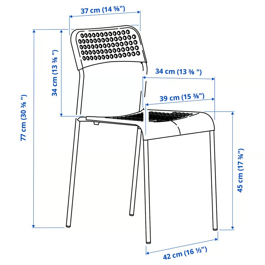 IKEA Silla, Blanco SANDSBERG
