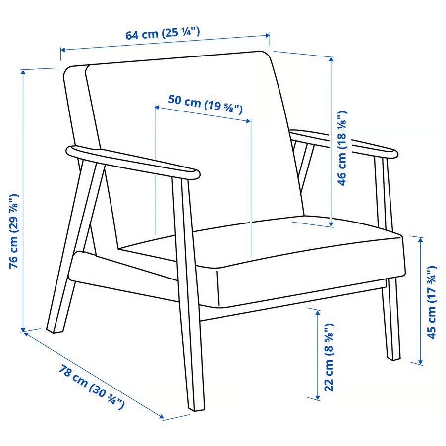 IKEA Sillón, Kilanda Beige claro  EKENÄSET