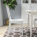 IKEA Silla de madera, Blanco Stefan
