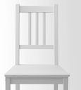 IKEA Silla de madera, Blanco Stefan