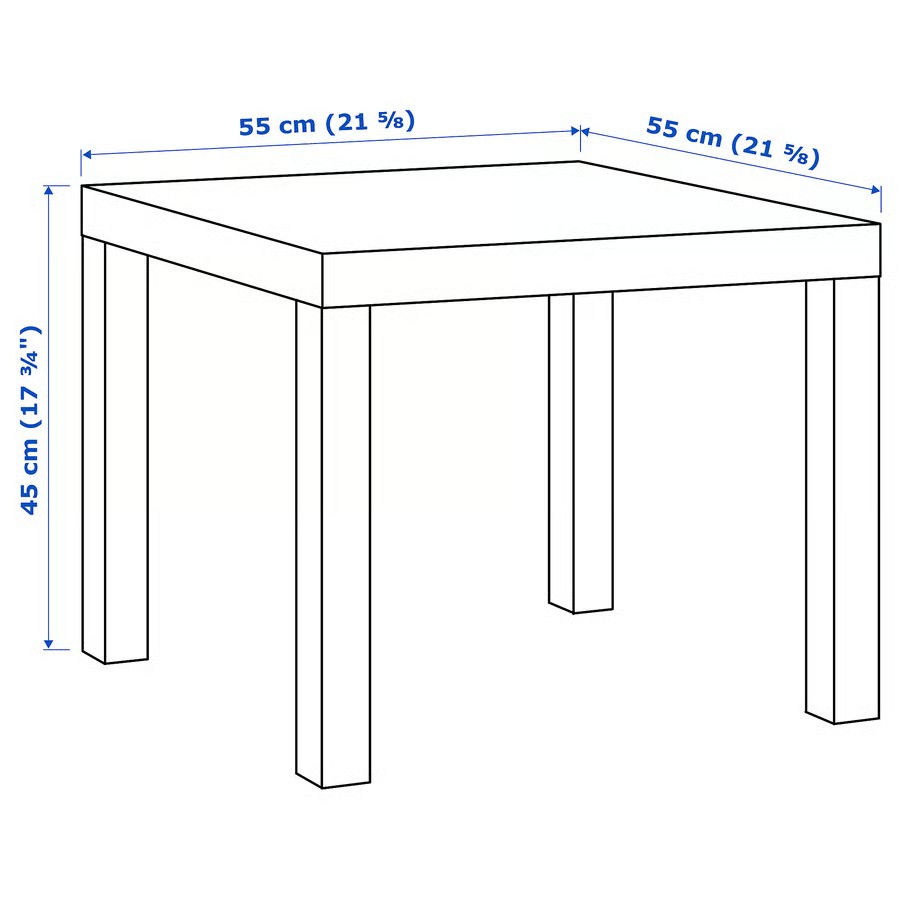 IKEA Mesita auxiliar, Blanca (55x55cm) LACK