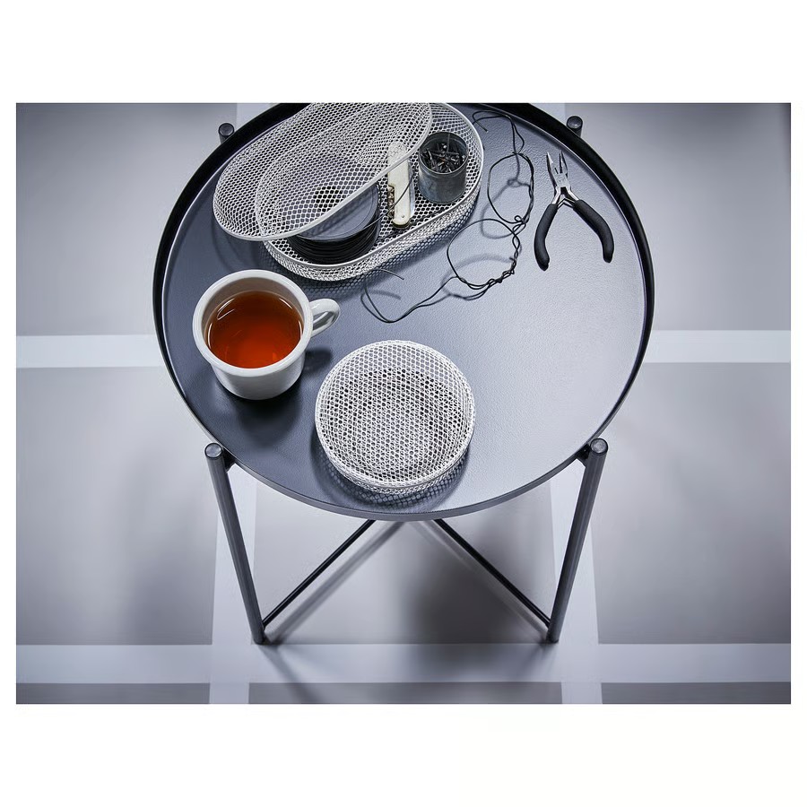IKEA Mesa auxiliar, Negra (45x53cm) GLADOM