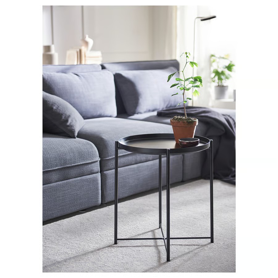 IKEA Mesa auxiliar, Negra (45x53cm) GLADOM