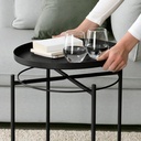 IKEA Mesa auxiliar, Negra (45x53cm) GLADOM