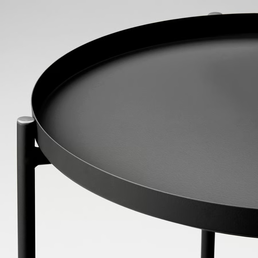 IKEA Mesa auxiliar, Negra (45x53cm) GLADOM