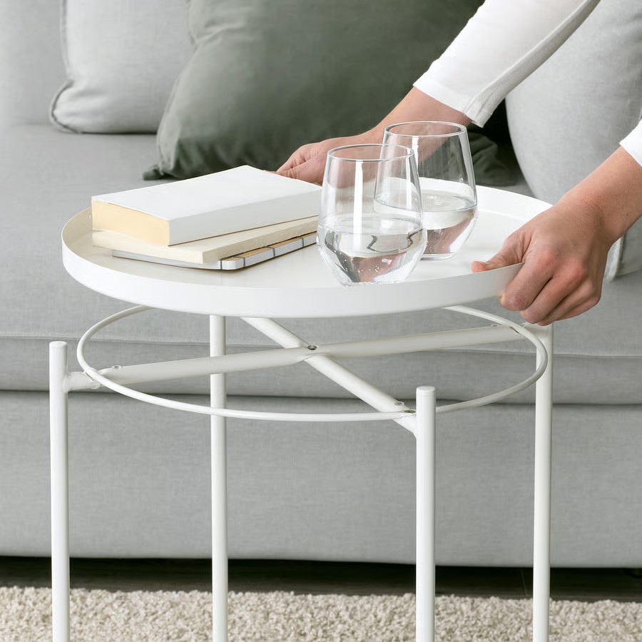 IKEA Mesa auxiliar, Blanca (45x53cm) GLADOM