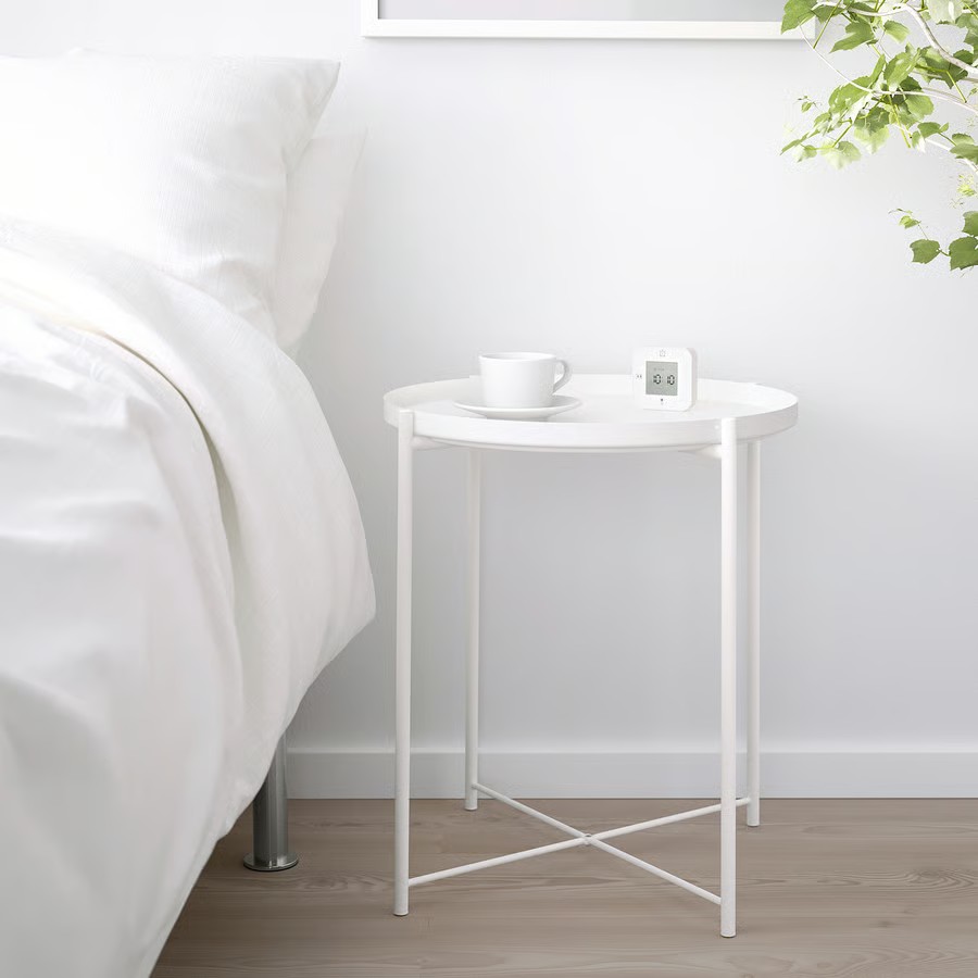 IKEA Mesa auxiliar, Blanca (45x53cm) GLADOM