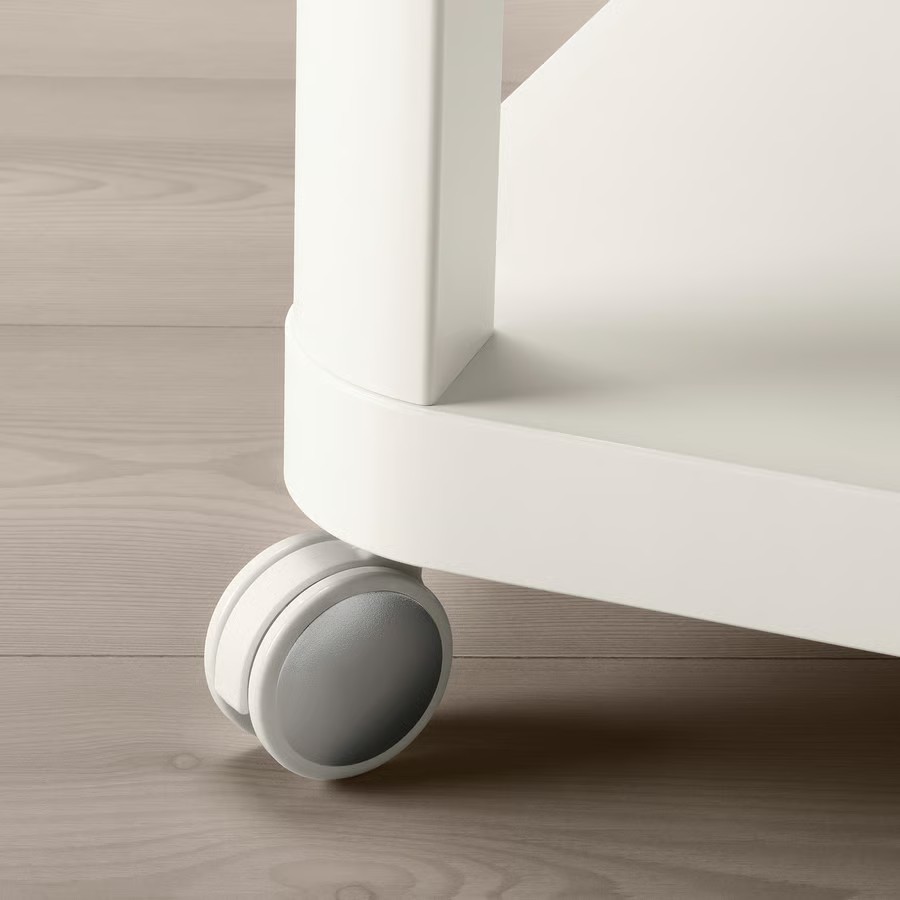 IKEA Mesa Auxiliar C/Ruedas Blanco (50x50cm) TINGBY