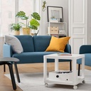 IKEA Mesa Auxiliar C/Ruedas Blanco (50x50cm) TINGBY