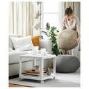 IKEA Mesa Auxiliar C/Ruedas Blanco (50x50cm) TINGBY