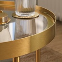 IKEA Mesa Auxiliar efecto Oro/Cristal (45cm) TORSJÖ