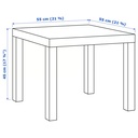 IKEA Mesa Auxiliar, Negro/Marrón (55x55cm) LACK
