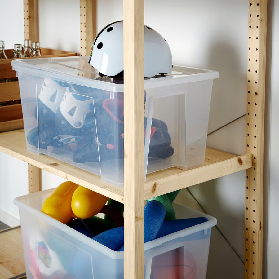 IKEA Caja C/Tapa Transparente (56x39x28cm)/45l SAMLA