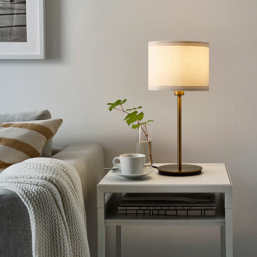 IKEA Lámpara de Mesa Bronce RINGSTA /SKAFTET (41cm)