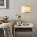 IKEA Lámpara de Mesa Niquelado RINGSTA /SKAFTET (41cm)
