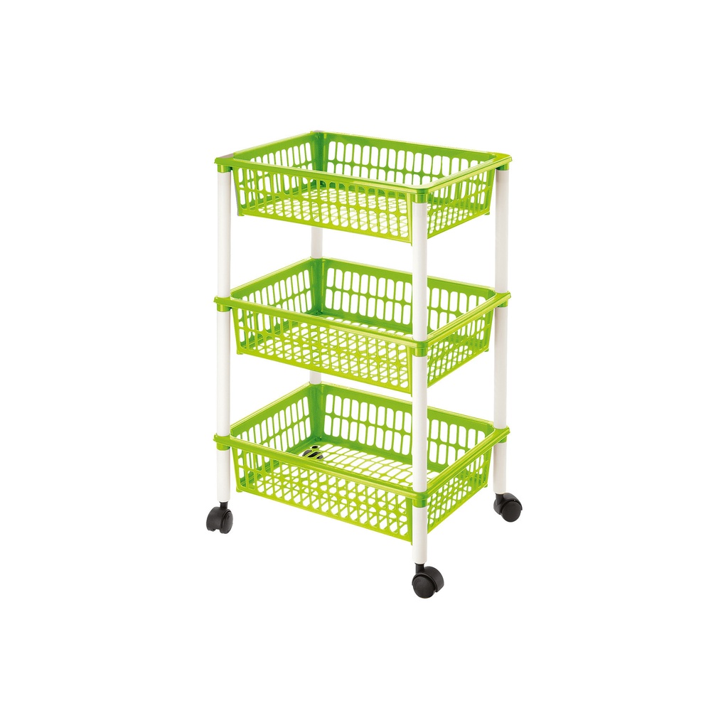 Organizador Plástico de 3 Repisas C/Ruedas MITO 3 TONTARELLI