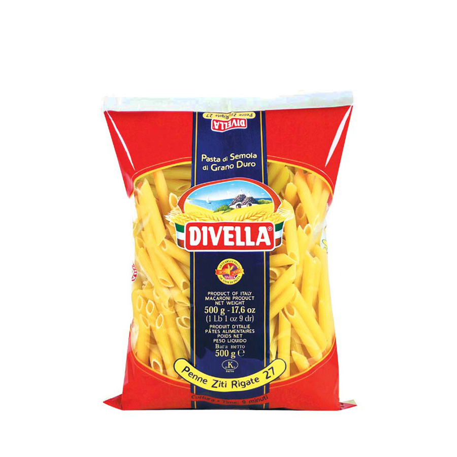DIVELLA Pasta Penne Ziti Rigate 500gr