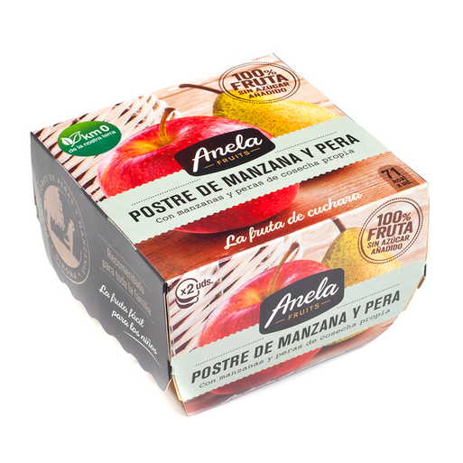 Postre de Manzana y Pera ANELA FRUITS (2 x 100g)