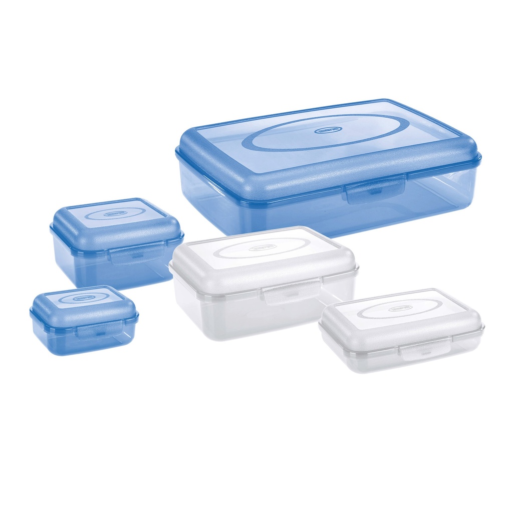 Set de 5 Cajas Plásticas C/Tapa TONTARELLI