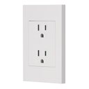 Placas con contactos dúplex 2 polos + tierra, 3 módulos, línea Española armada