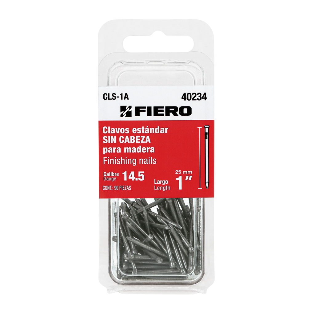 Clavos standard sin cabeza, para madera en blíster