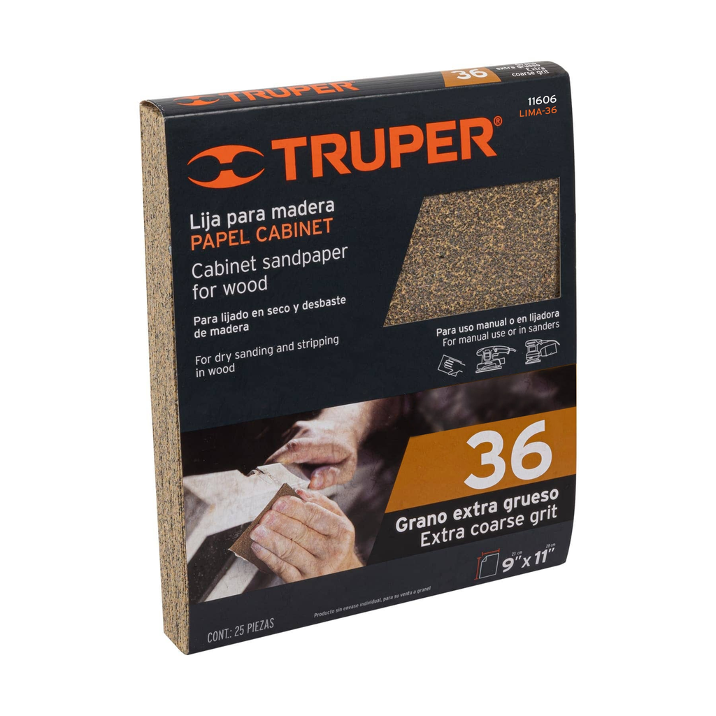 TRUPER Lijas para madera de papel cabinet