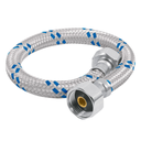 Mangueras flexibles para W.C., trenzado aluminio, 1/2" x 7/8"