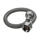 Mangueras flexibles para W.C., trenzado con vinilo griz, 1/2" x 7/8"