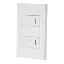 Placas con 2 interruptores, 1 módulo, línea Española