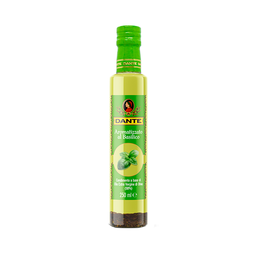DANTE Aceite de oliva extra virgen con albahaca 250ml