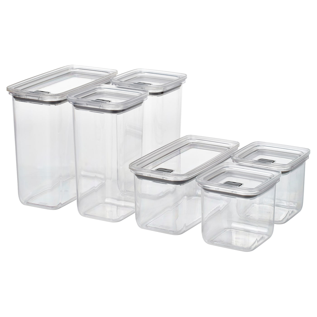 IKEA Bote C/Tapa Juego de 6 piezas KORALLVIPPA