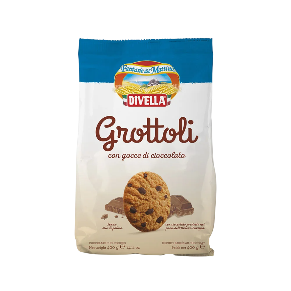 Galleta Grottoli con Chispas de Chocolate DIVELLA (400g)