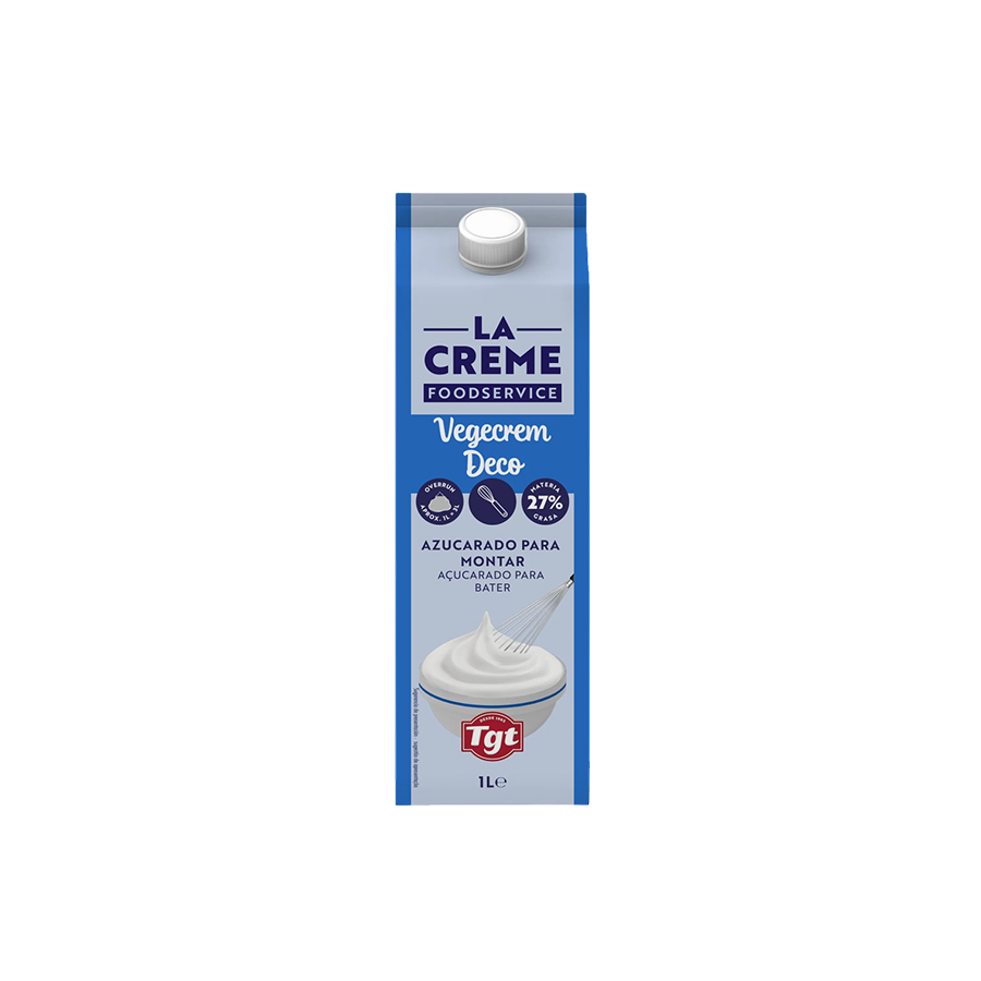 Crema Vegetal P/Montar Vegecrem 27% LA CREME (1L)