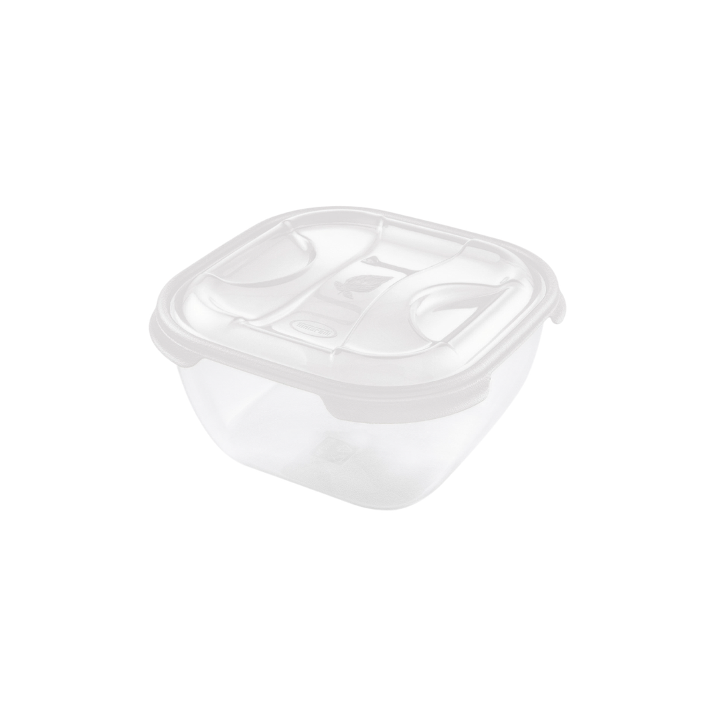 Contenedor Plástico, Alimento, Cuadrado, C/Tapa 2L TONTARELLI