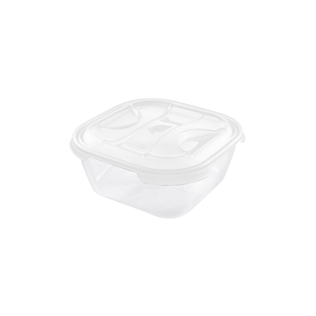 Contenedor Plástico P/Alimento Cuadrado C/Tapa TONTARELLI (1L)