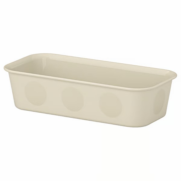 IKEA Portaobjetos Plástico Color Beige, (10x20x5cm) NOJIG