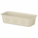 IKEA Portaobjetos Plástico Color Beige, (10x20x5cm) NOJIG