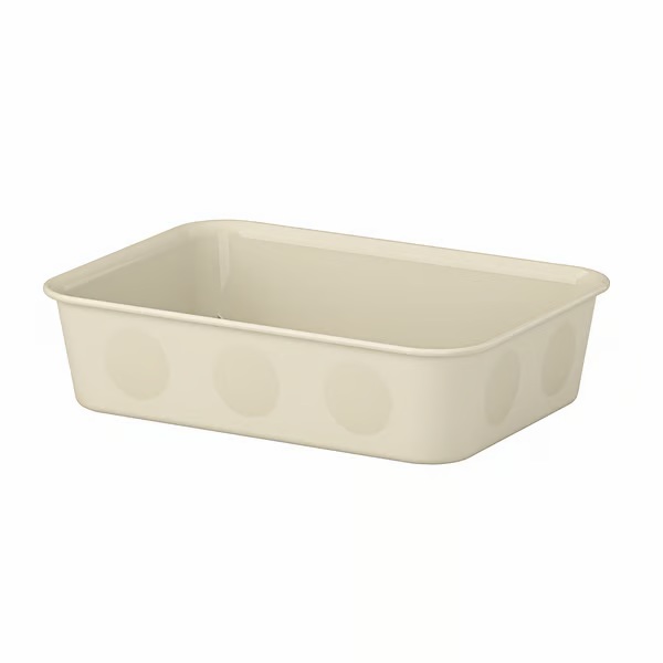 IKEA Portaobjetos Plástico Color Beige (15x20x5cm) NOJIG
